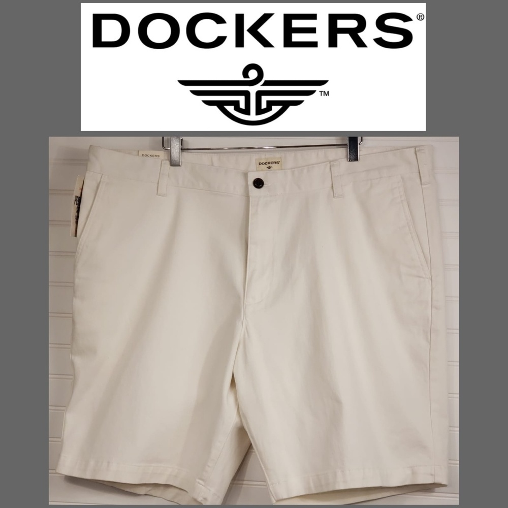 Dockers Golf Shorts Off White - Picture 1 of 4